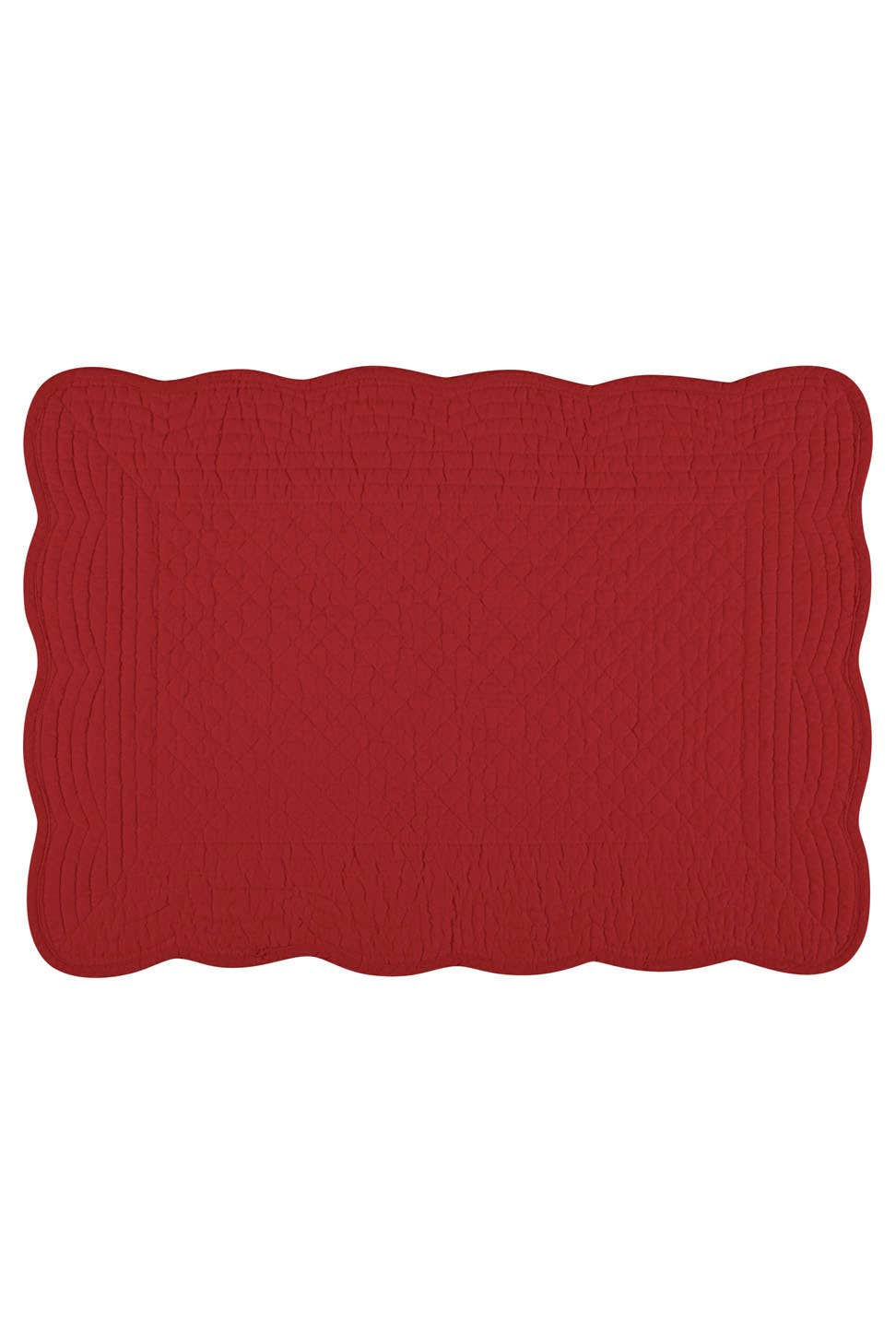 KAF Home 100% Cotton Boutis Quilted Placemat - Rectangle: Navy