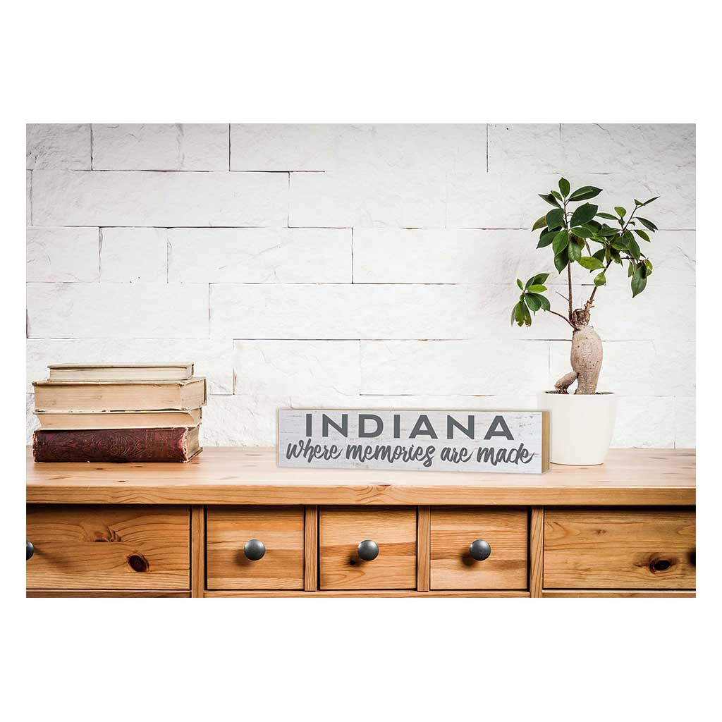 3x13 Where Memories are Made Block Sign Indiana