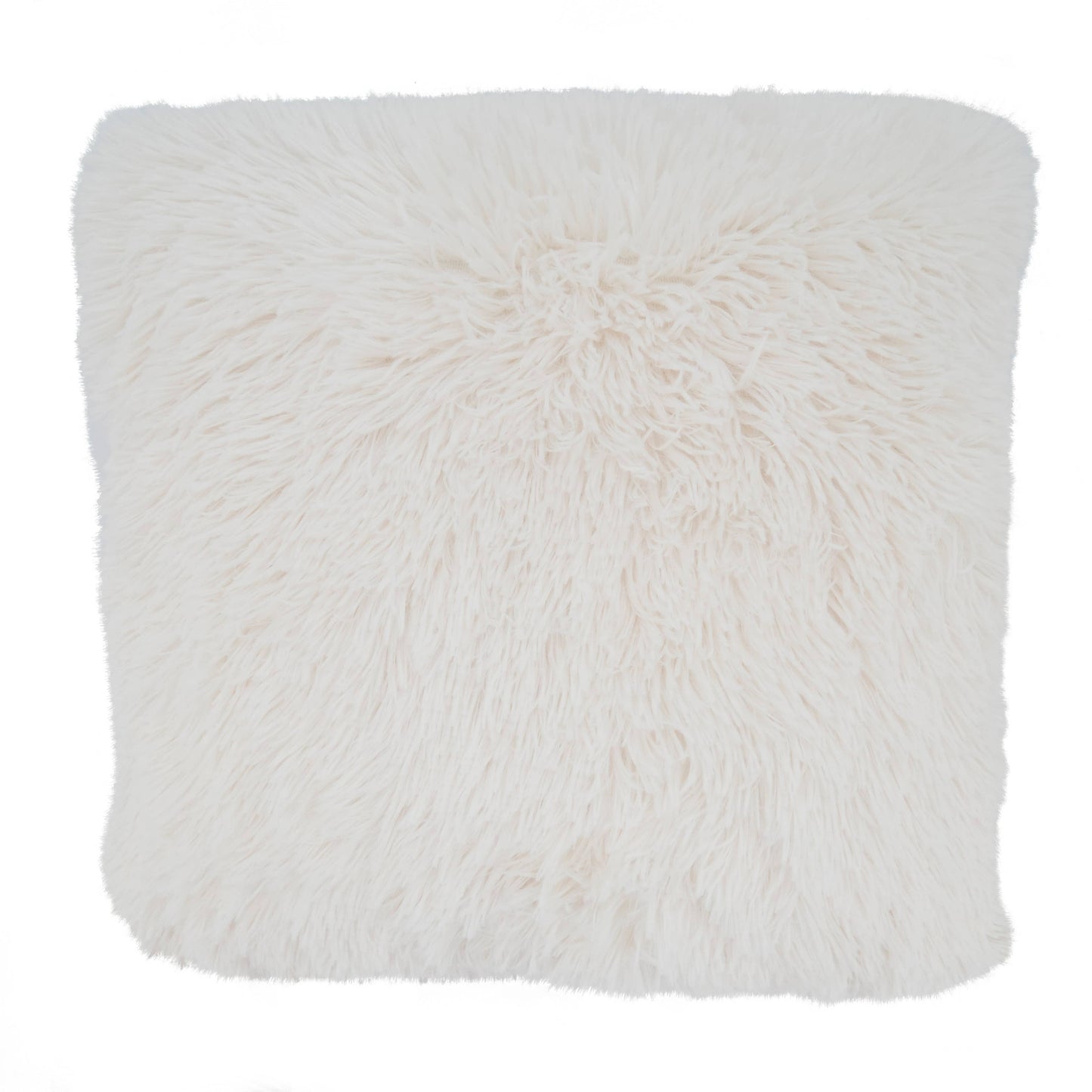 Throw Pillow With Faux Fur Design: Natural / Poly Filled / 12"x20"