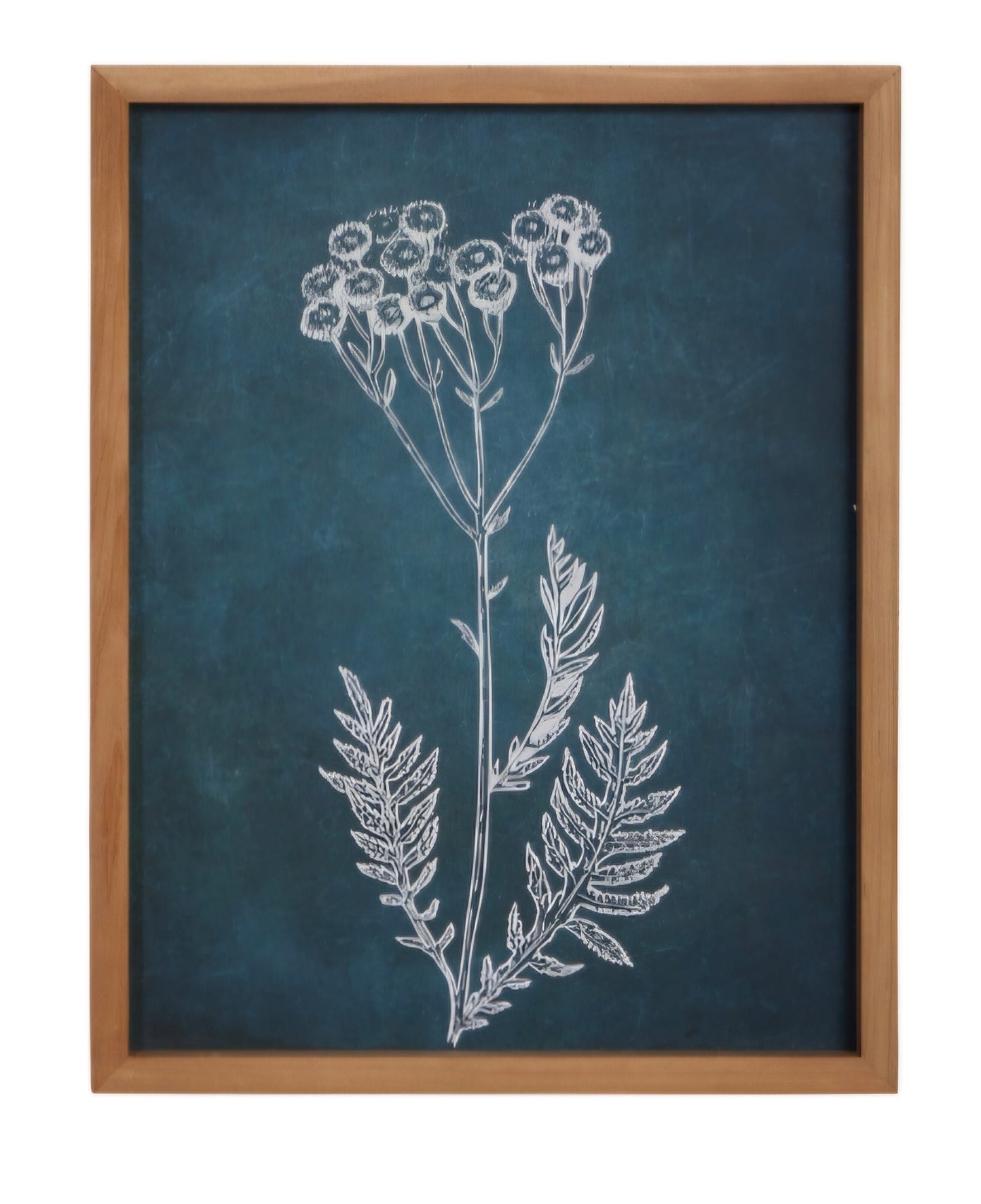 Blue Floral Framed Wall Art
