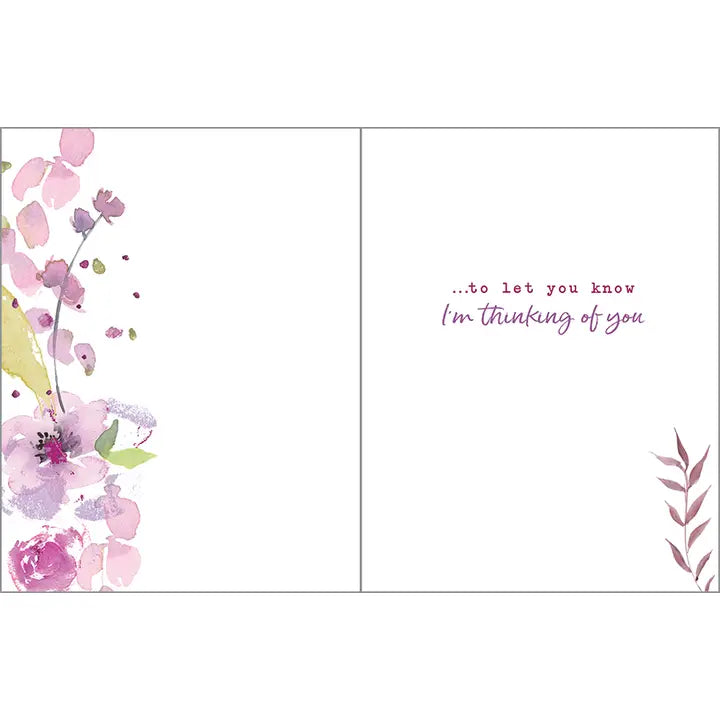 Thinking of You Greeting Card - Graceful Flowers