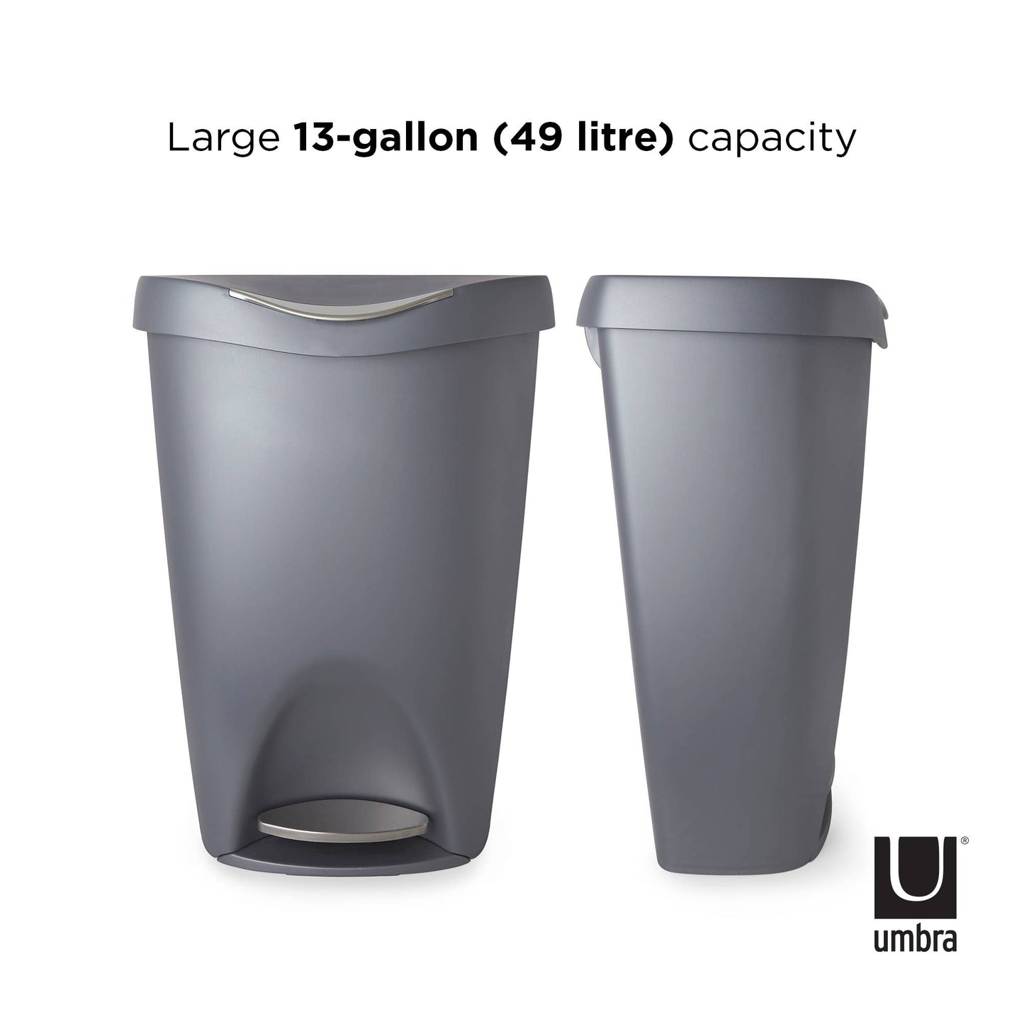 Brim Step On Trash Can: Nickel