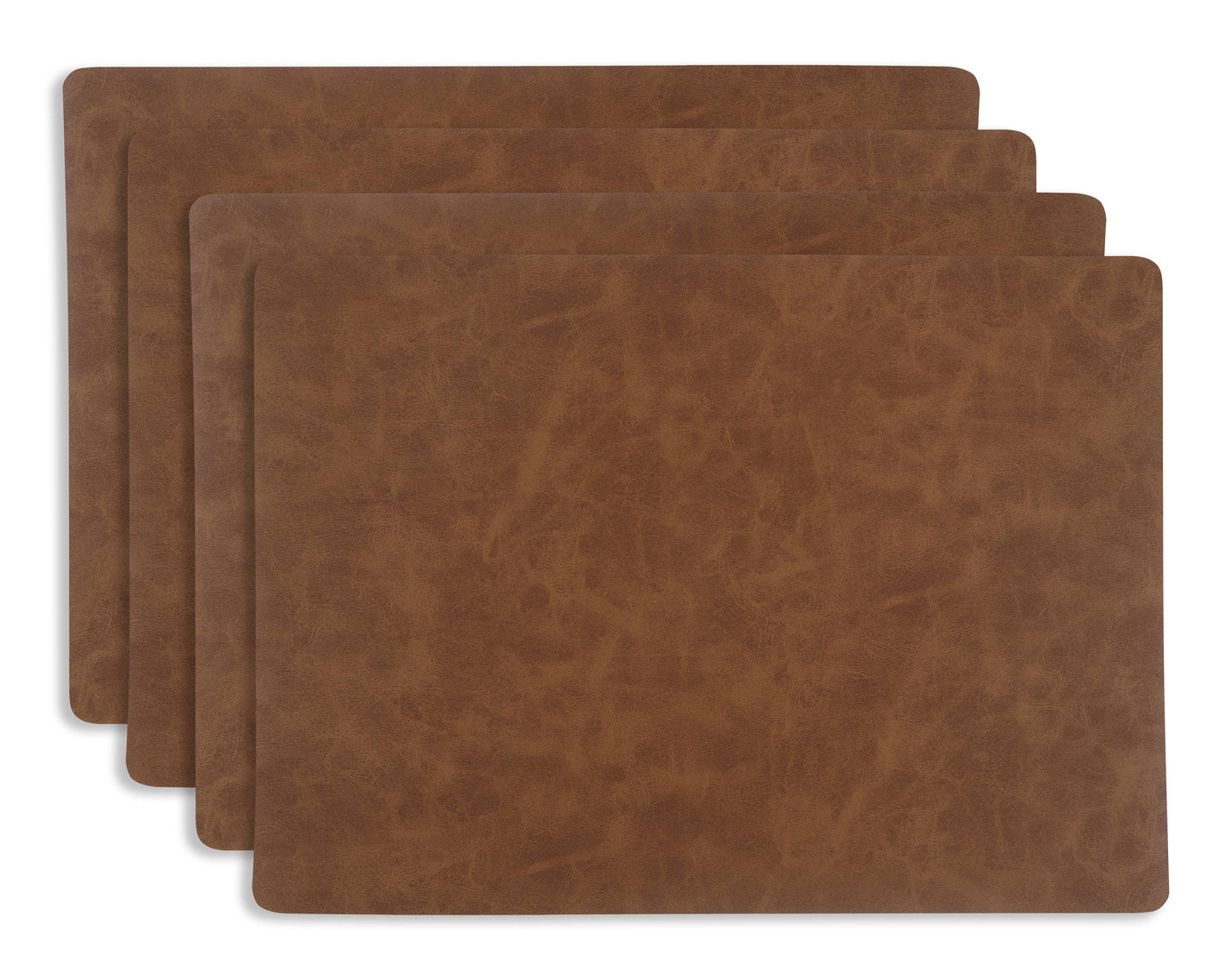 KAF Home Santiago Faux Leather Placemat, 13" x 18": Caramel