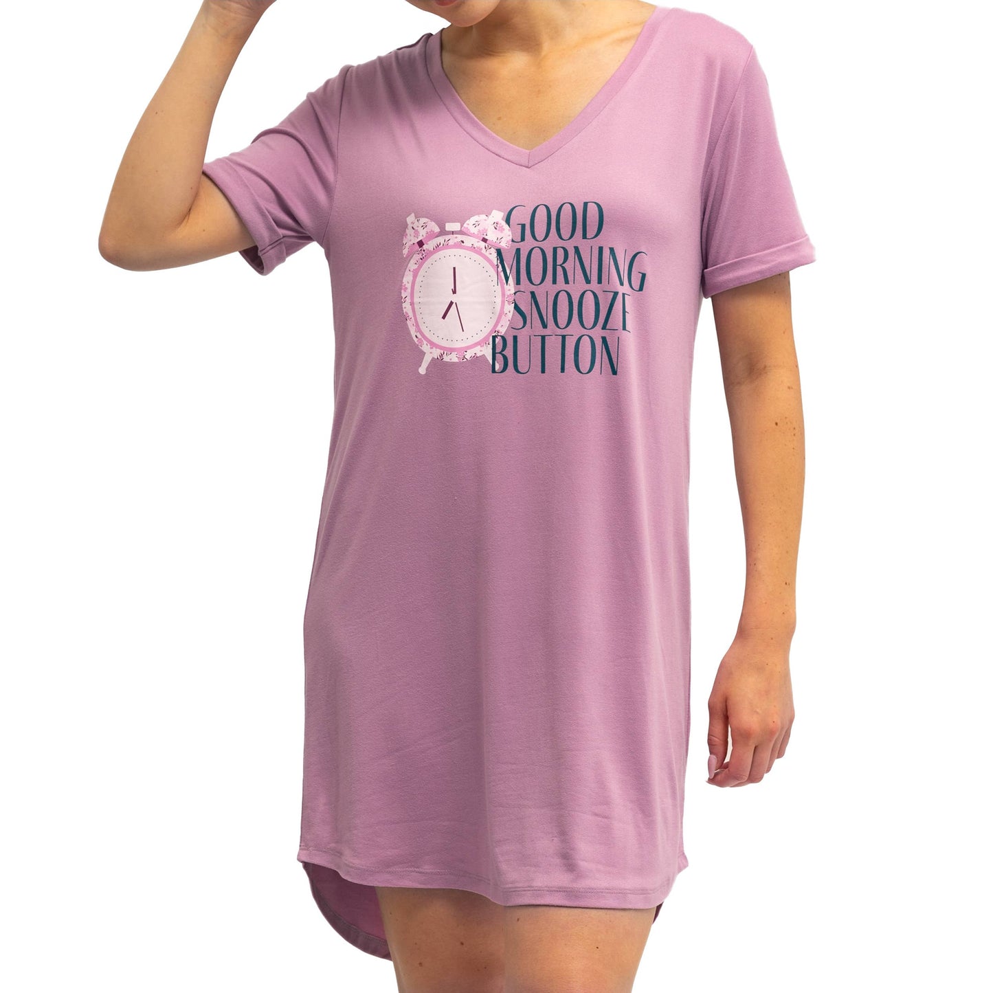 Hello Mello® Let Me Sleep V-Neck Sleep Shirt 3.0 Open Stock: L/XL / Good Night Sleep Tight