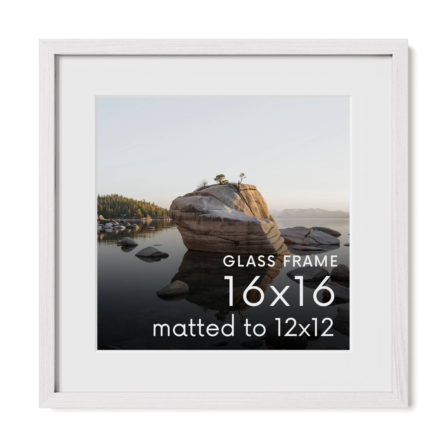 White Oak Frame with Glass: 11x14