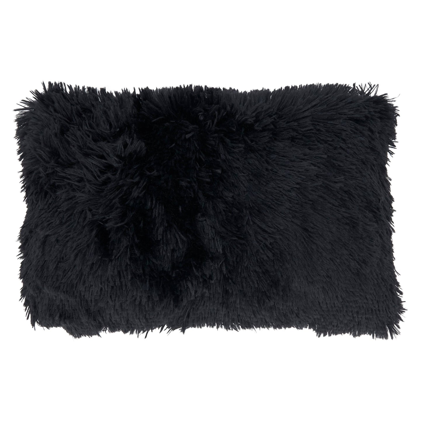Throw Pillow With Faux Fur Design: Natural / Poly Filled / 12"x20"