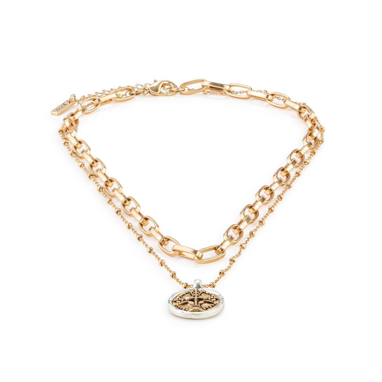 Wrapped in Prayer Layer Necklace - Gold