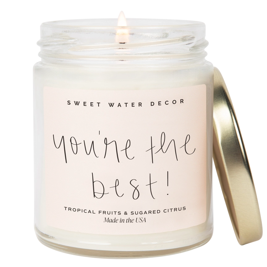 You're The Best! 9 oz Soy Candle - Home Decor & Gifts