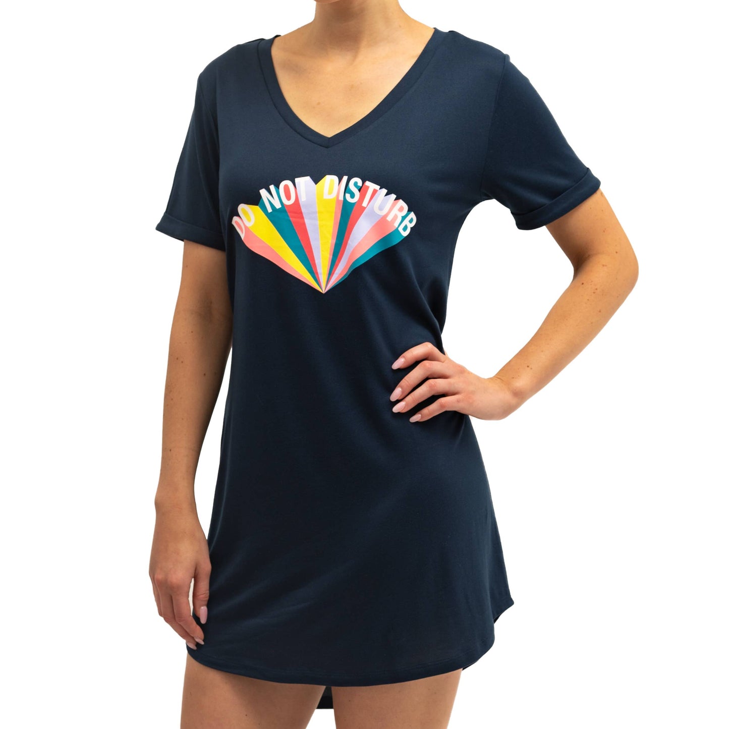 Hello Mello® Let Me Sleep V-Neck Sleep Shirt 3.0 Open Stock: L/XL / Good Night Sleep Tight