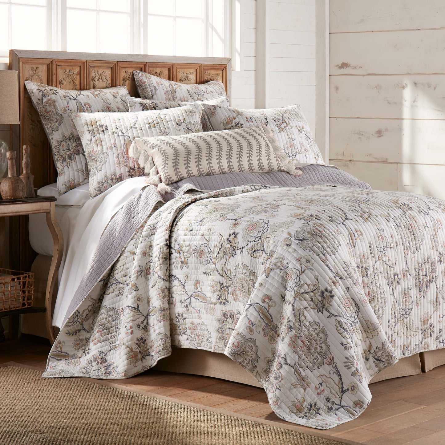Ophelia Quilt Set: Spa / King/Cal King