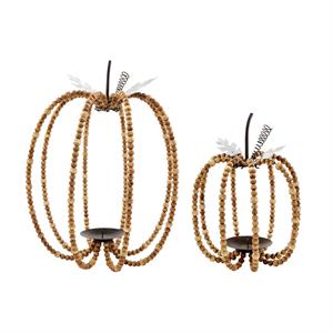 Sm. Beaded Pumpkin Lantern