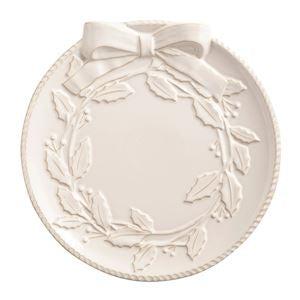 White Wreath Platter Set