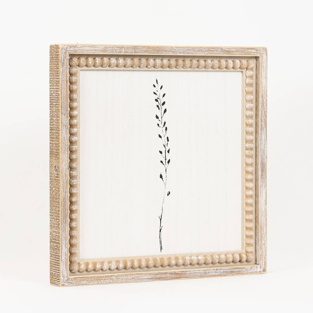 14x14 wood frmd sn (HERB) Wall Decor