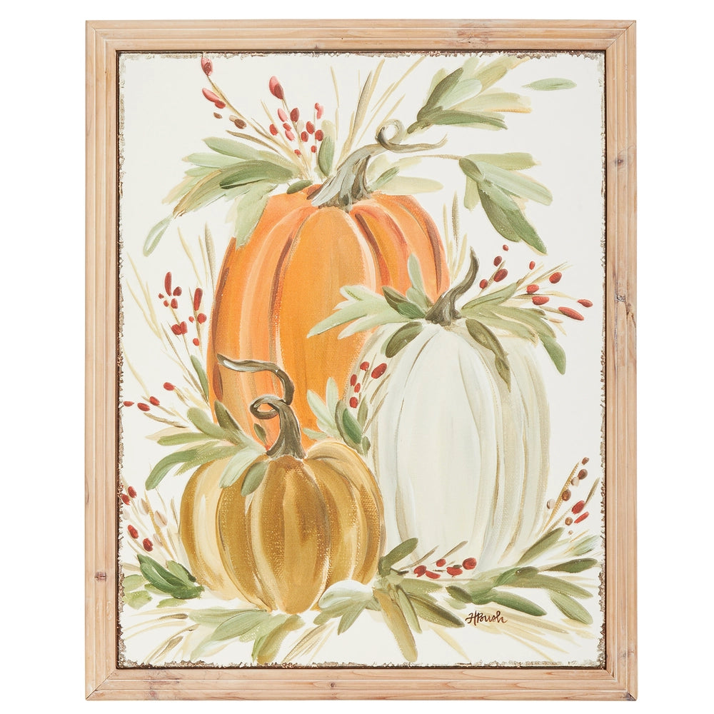 22" Harvest Pumpkin Patch Metal Wall Decor