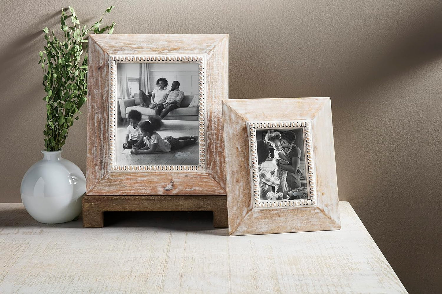 Large Wood Beaded Frame 8x10