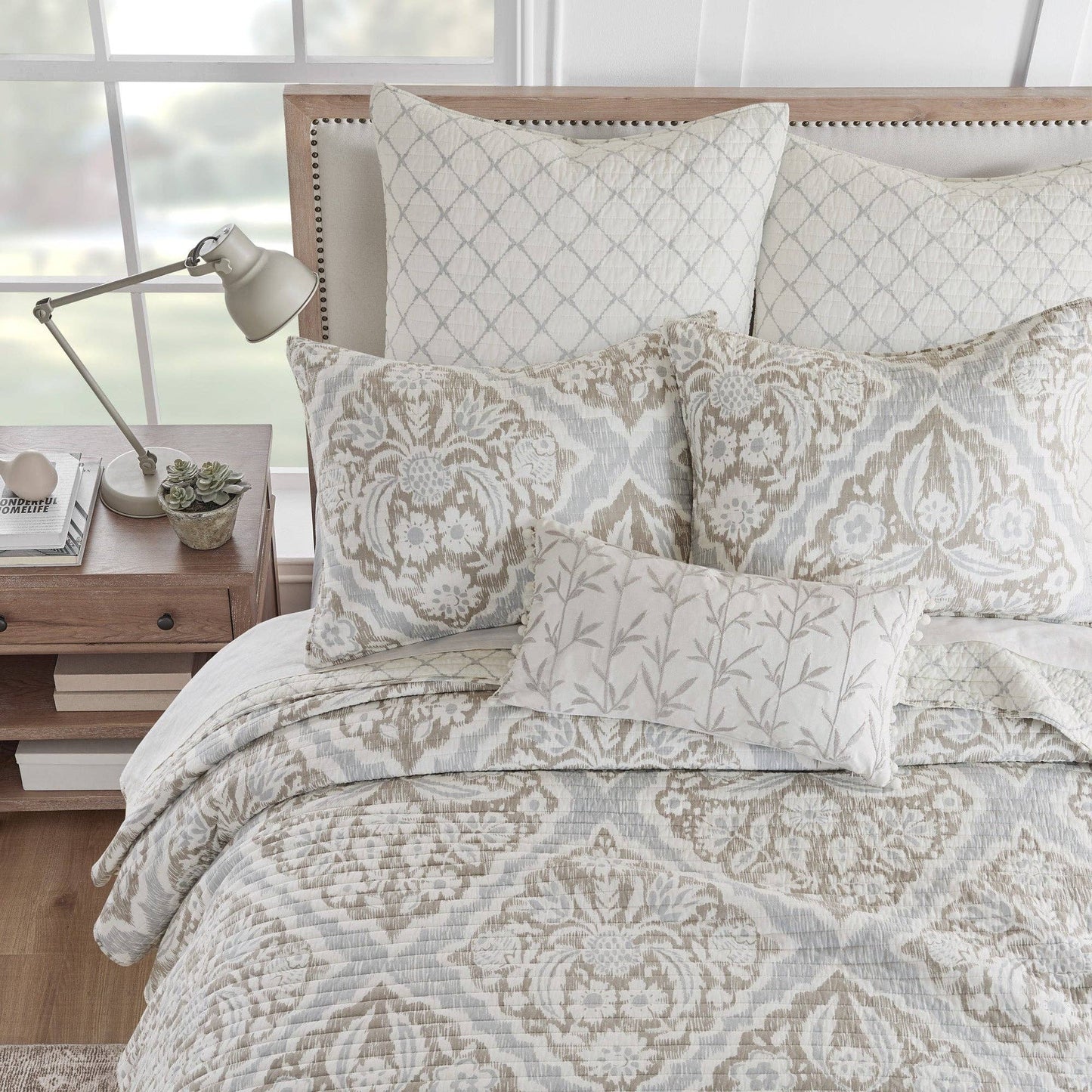 Becker Euro Sham Set of 2: Grey