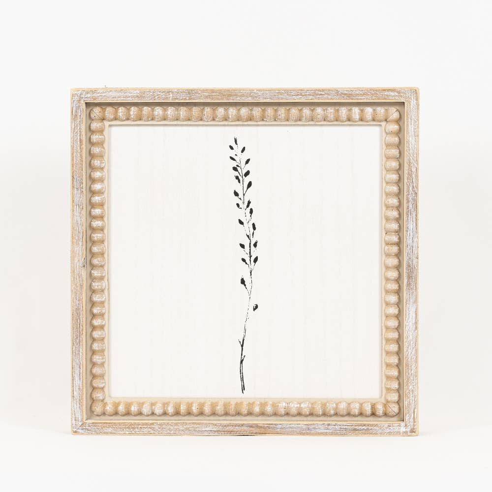 14x14 wood frmd sn (HERB) Wall Decor