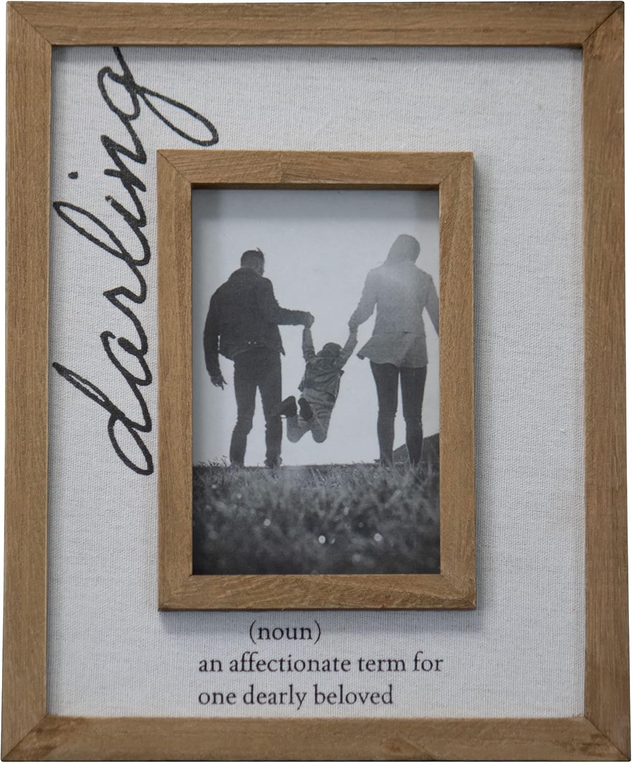 White Antique Canvas 4x6 Inch Darling Wood Decorative Picture Frame