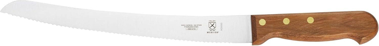 Praxis Curved Bread Wavy Edge Knife w/ Rosewood Handle, 10"