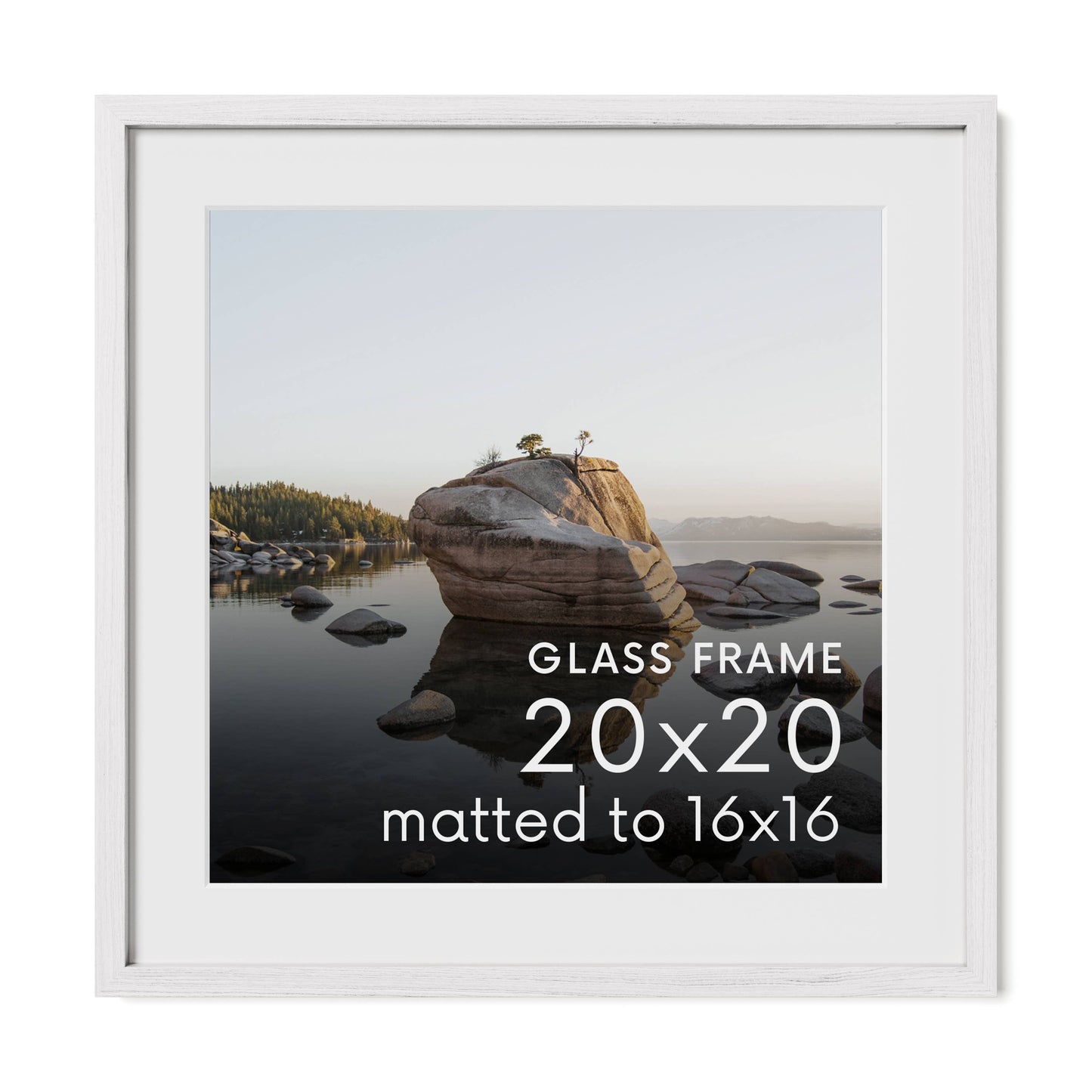 White Oak Frame with Glass: 11x14