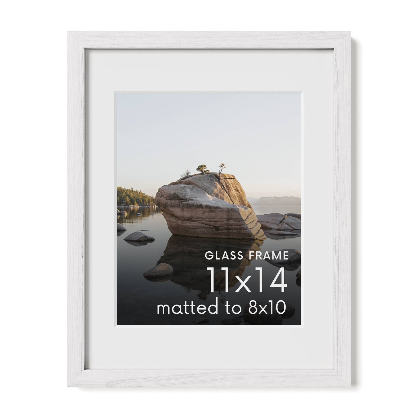White Oak Frame with Glass: 11x14
