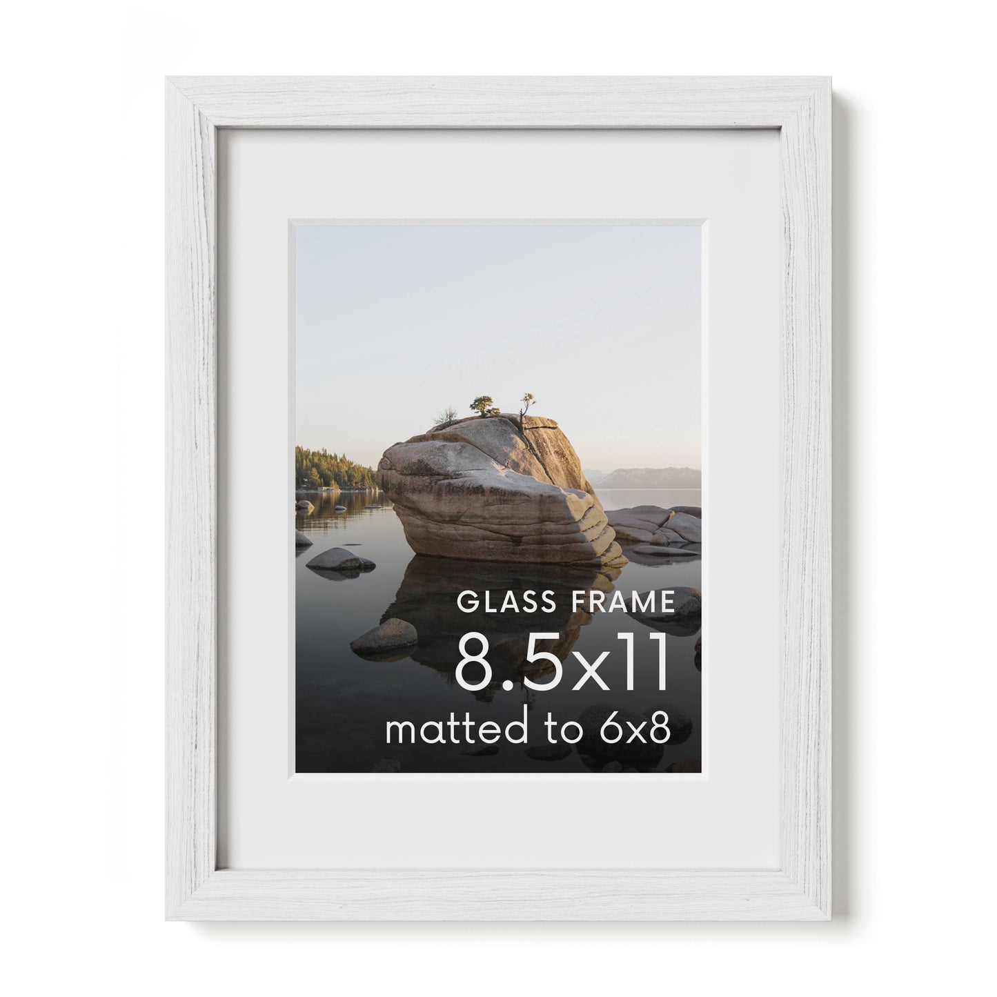 White Oak Frame with Glass: 11x14