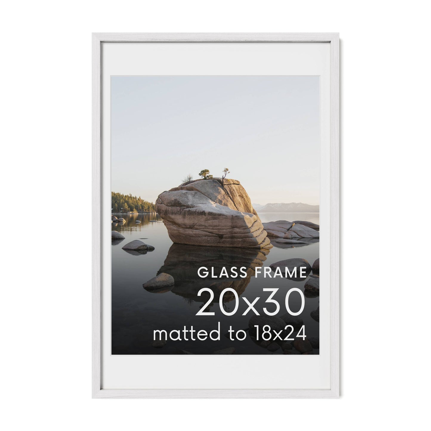 White Oak Frame with Glass: 11x14