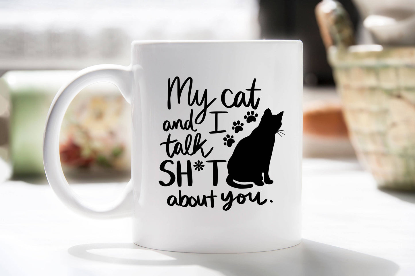 Funny Cat Mug, Cat Mom Coffee Cup, Sarcastic Gift Birthday: 15 oz