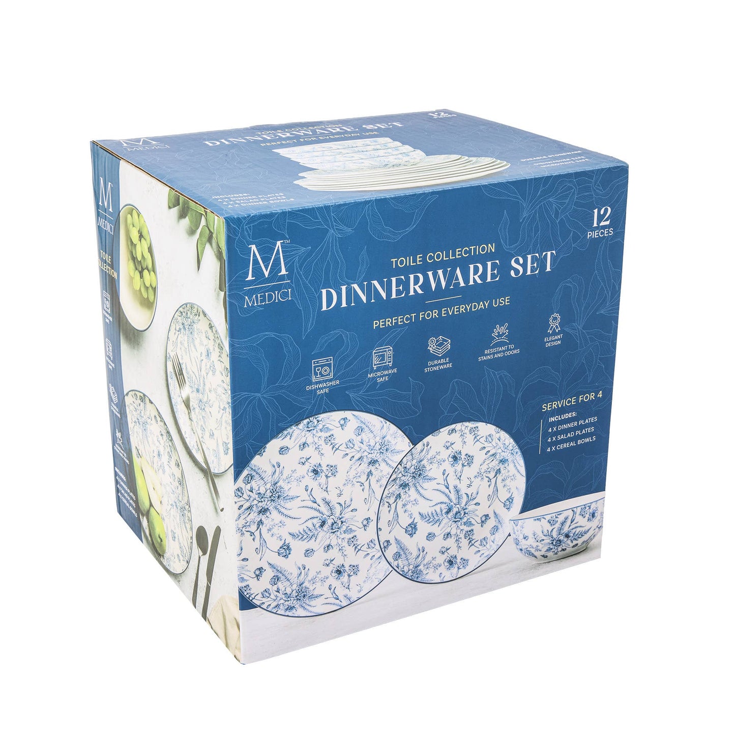 12pc Toile Dinnerware Set - Blazer