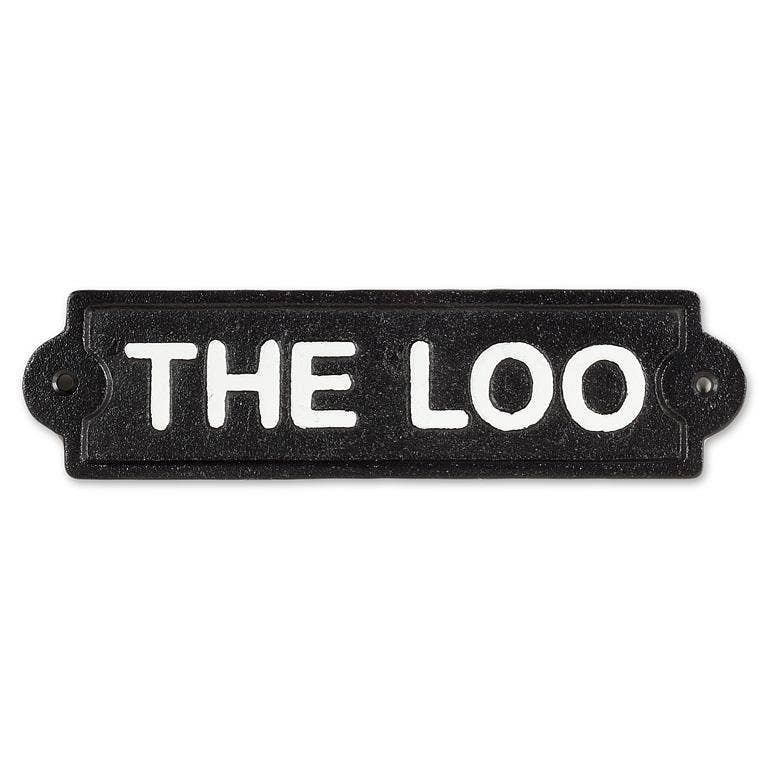 The Loo Sign-Black-9"L