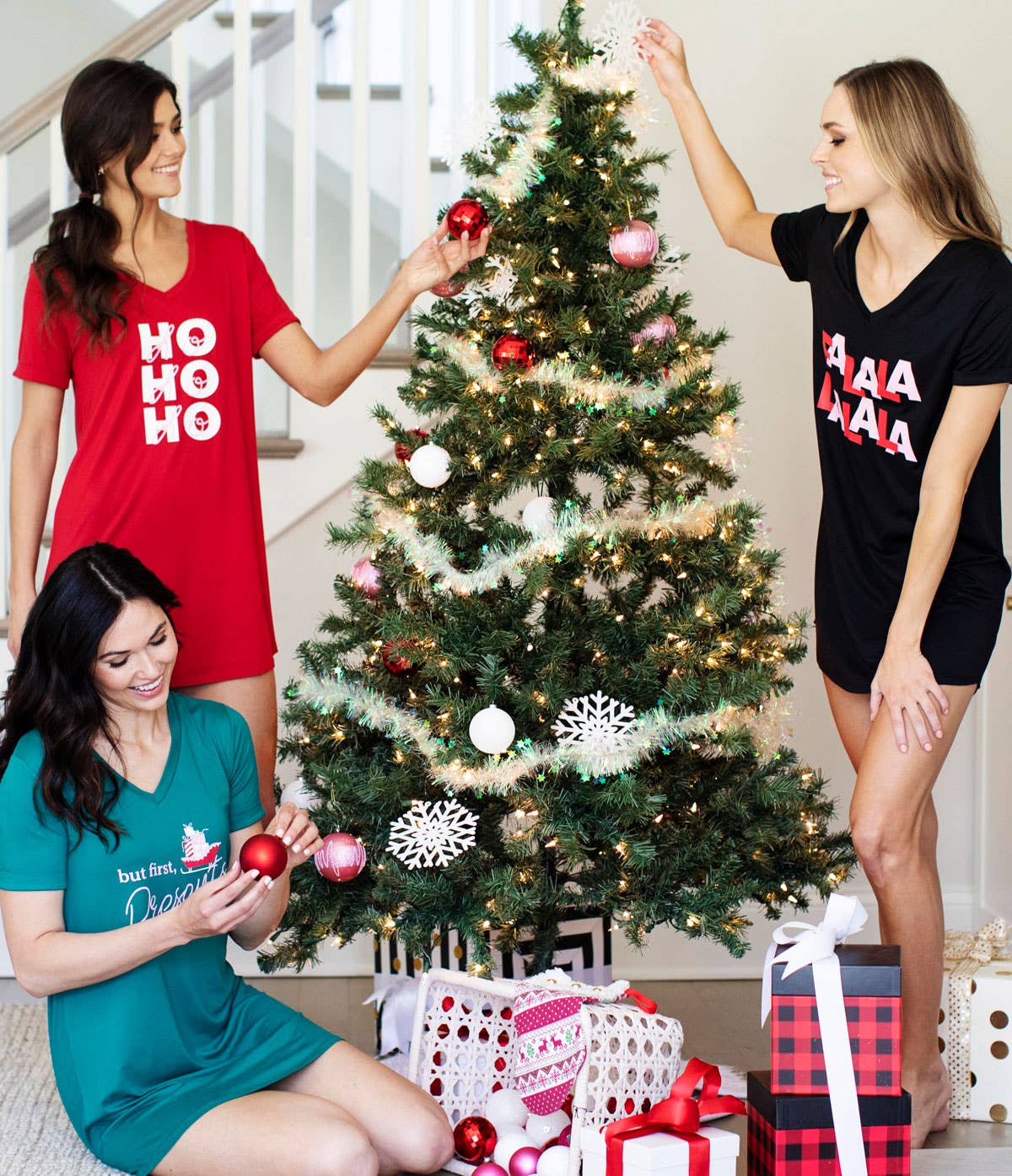 Hello Mello Holiday Sleep Shirts Open Stock: Green / L/XL