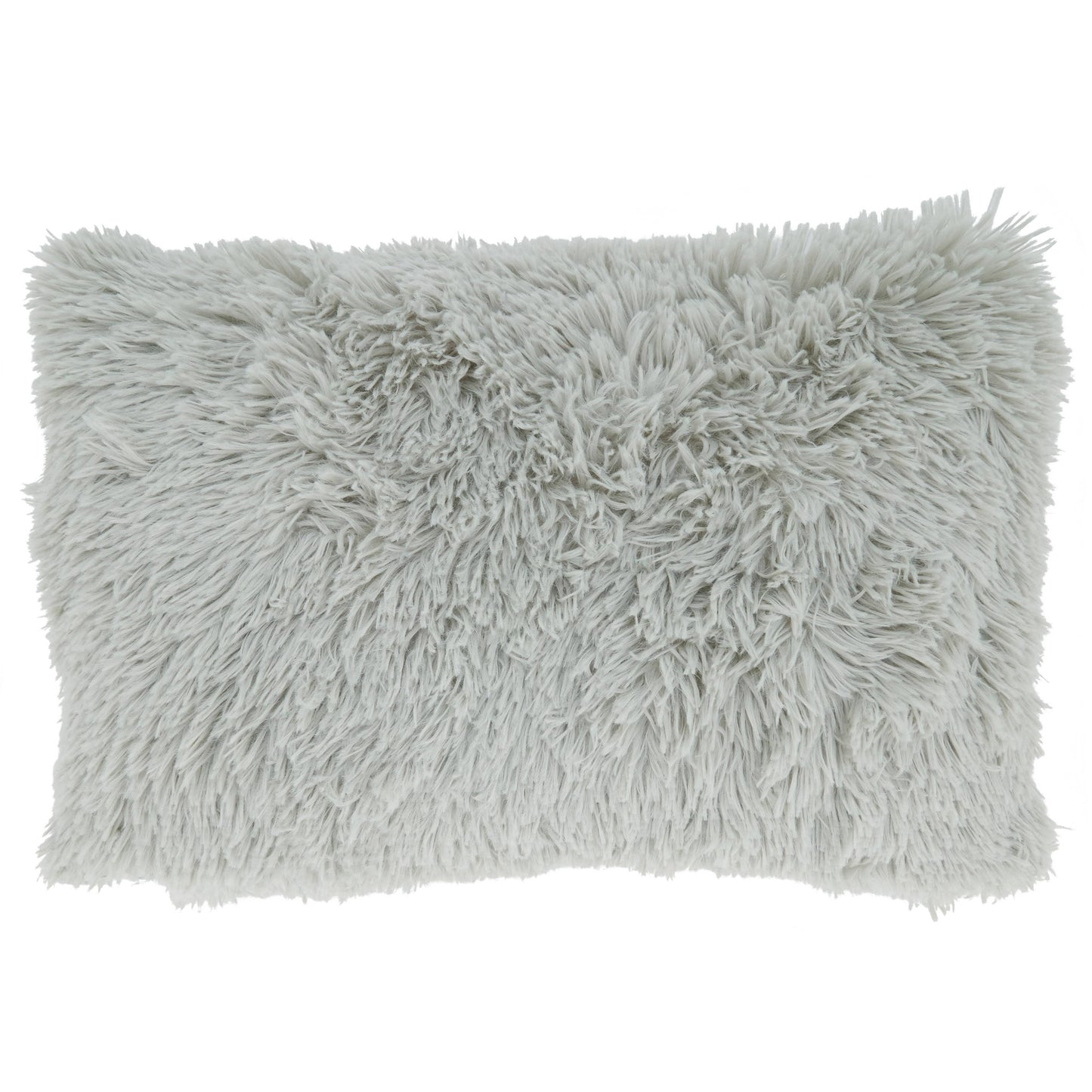 Throw Pillow With Faux Fur Design: Natural / Poly Filled / 12"x20"