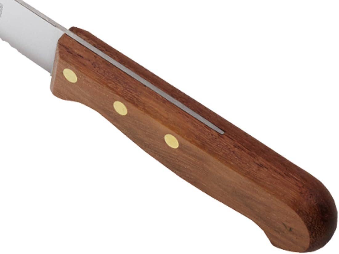 Praxis Curved Bread Wavy Edge Knife w/ Rosewood Handle, 10"