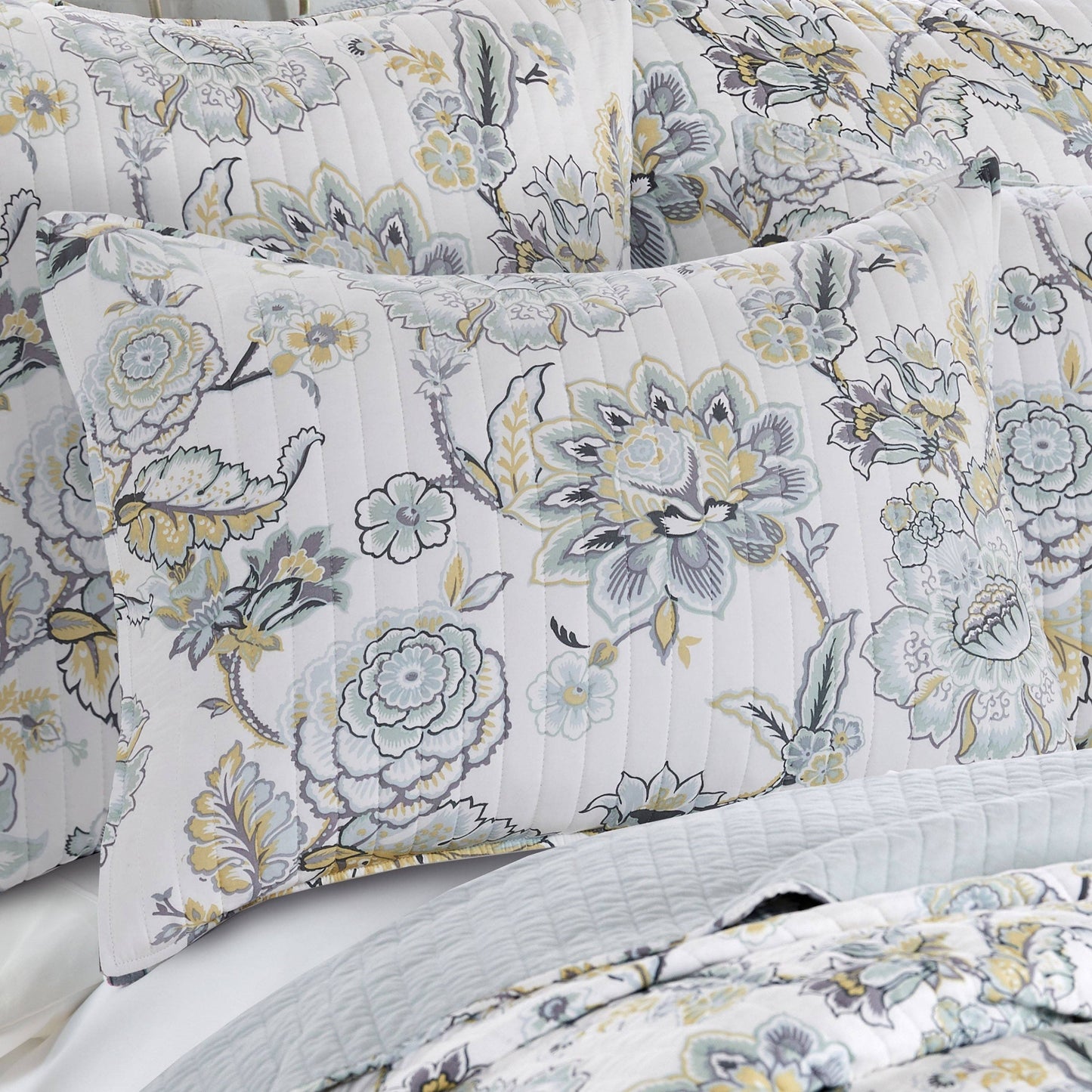 Ophelia Quilt Set: Spa / King/Cal King