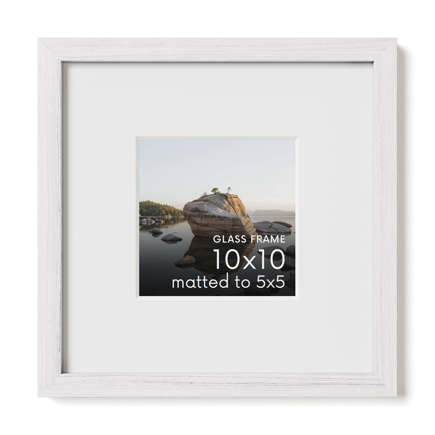 White Oak Frame with Glass: 11x14