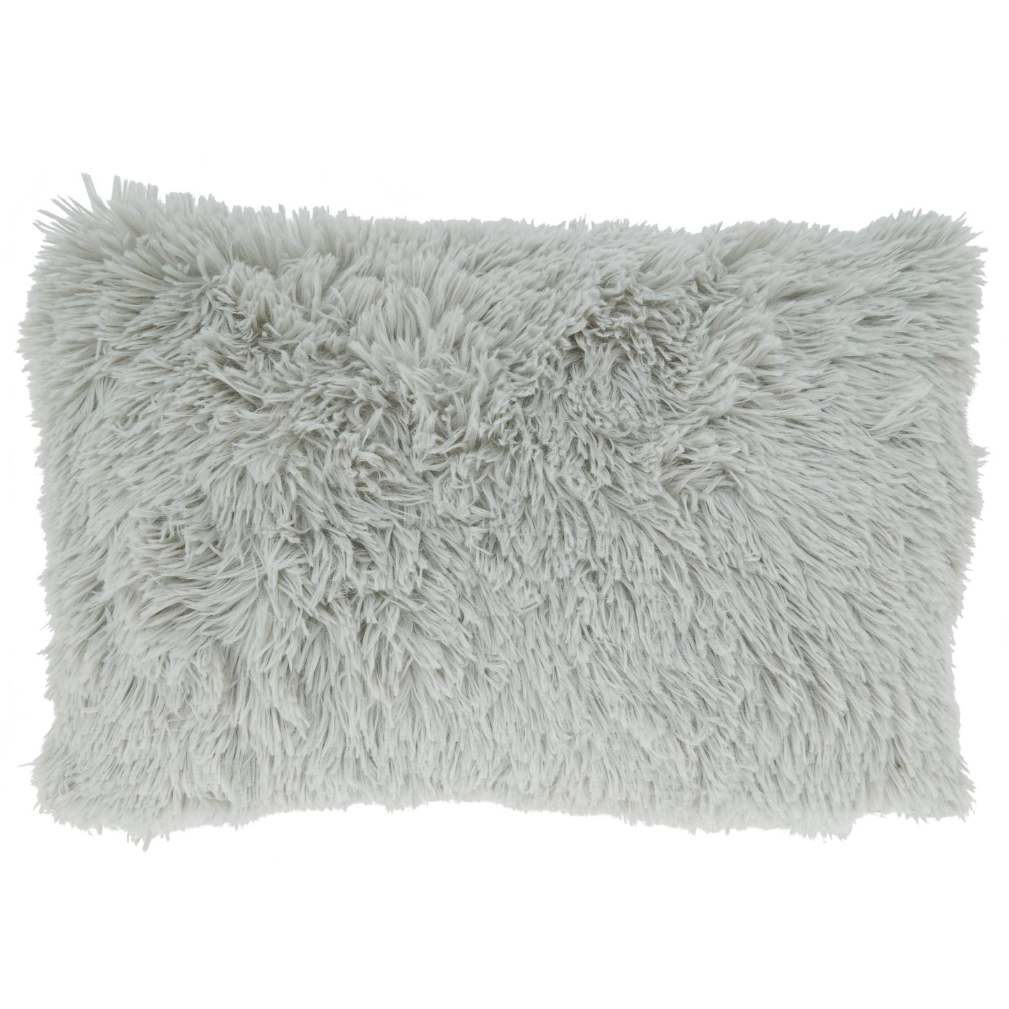 Throw Pillow With Faux Fur Design: Natural / Poly Filled / 12"x20"