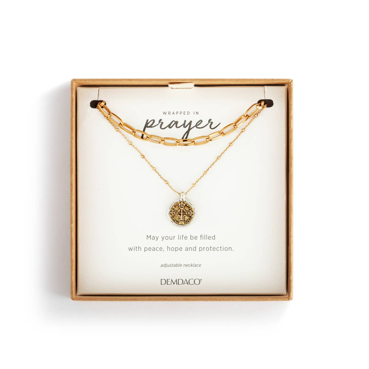 Wrapped in Prayer Layer Necklace - Gold