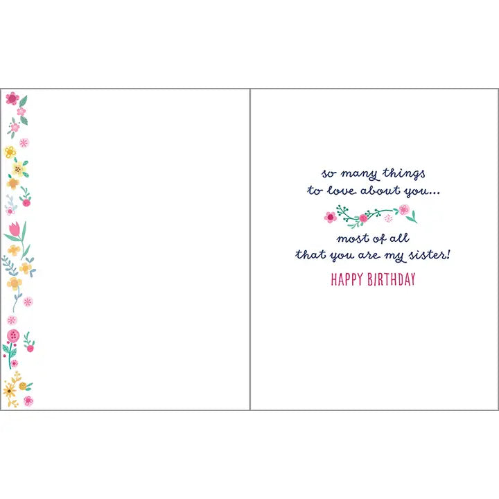 Birthday Card - Sister Sweet Flowers