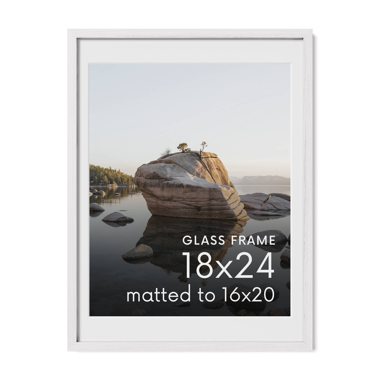 White Oak Frame with Glass: 11x14