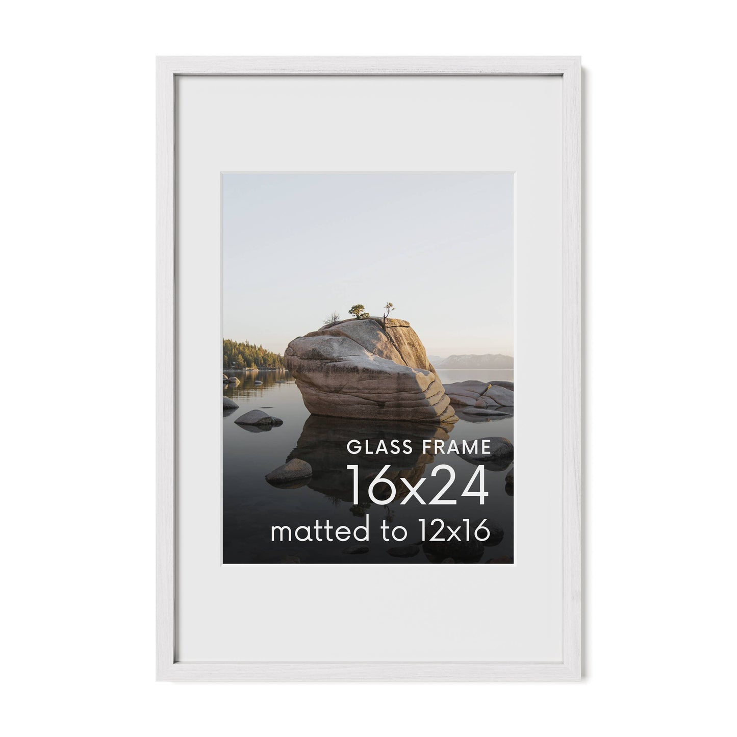 White Oak Frame with Glass: 11x14