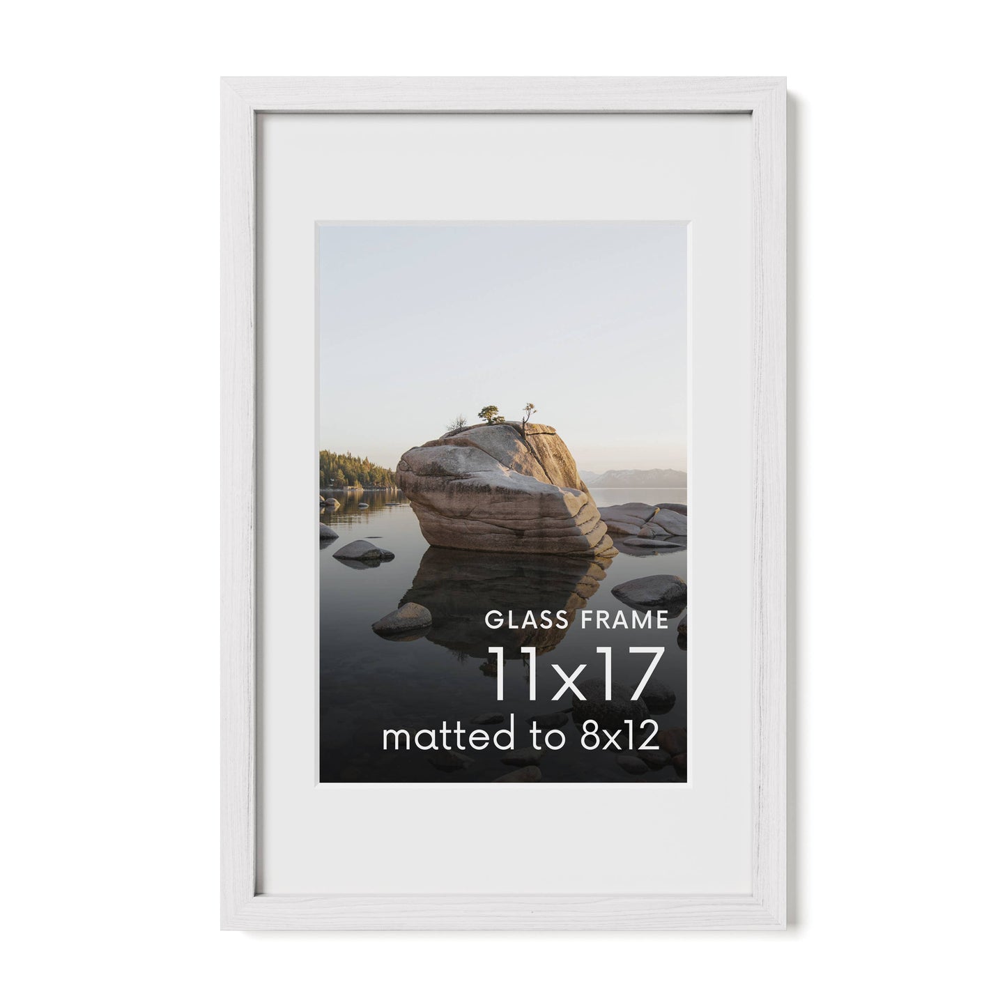 White Oak Frame with Glass: 11x14