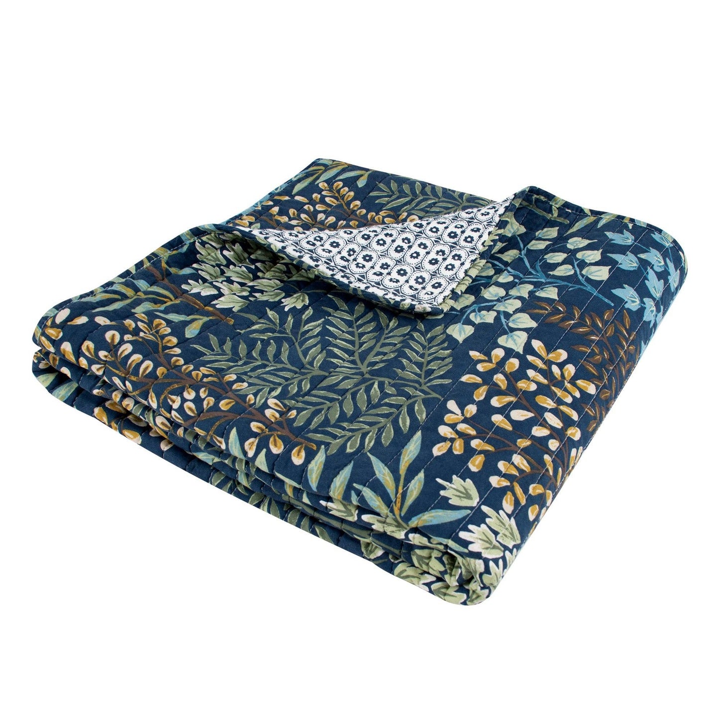 English Forest Quilted Throw: Natural