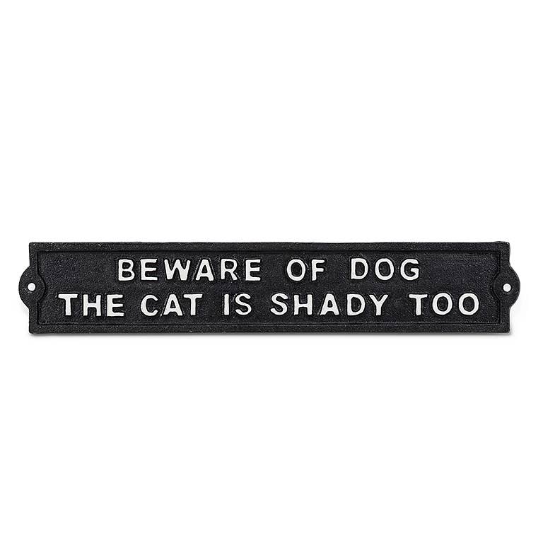 Beware of Dog Sign-Black-13"L-1581