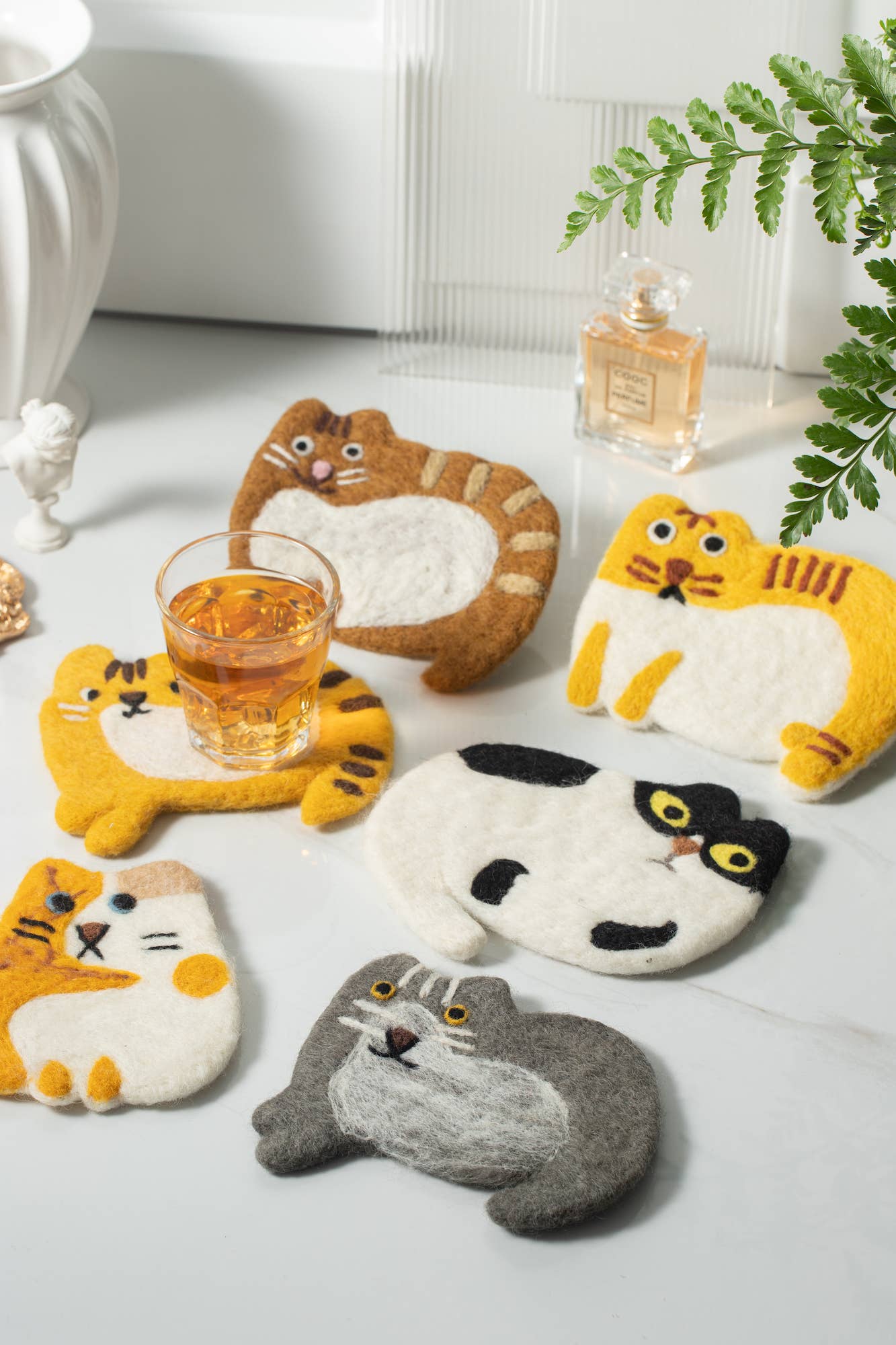 Handmade Felt Coffee Cup Mug Table Coasters