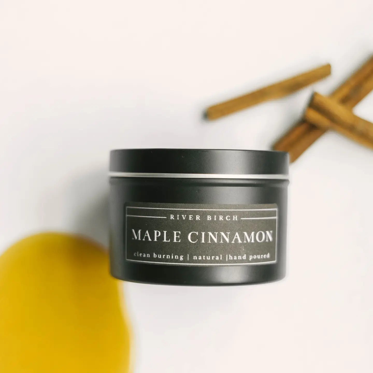 8oz Maple Cinnamon - Black Tin Soy Candle