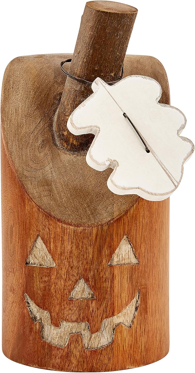 Wood Pumpkin Block Sitter