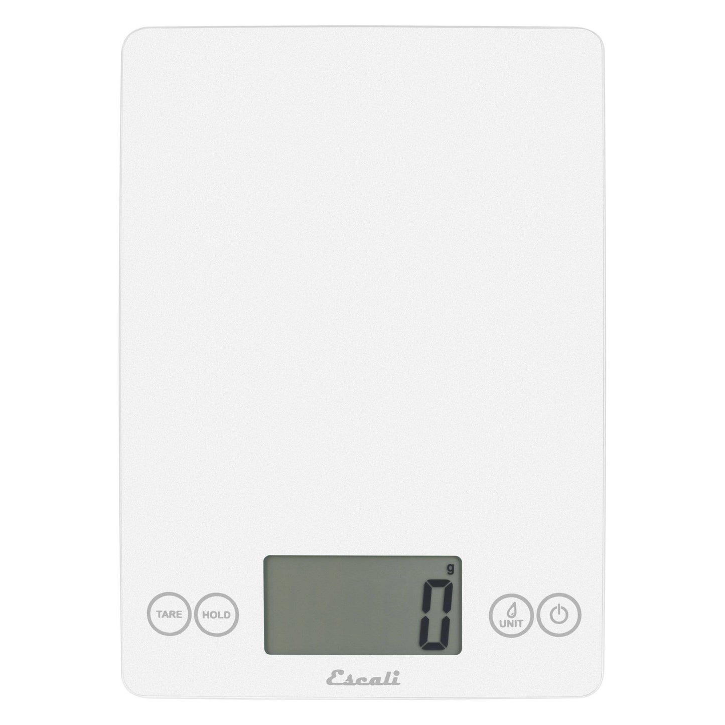 Escali Arti Glass Digital Scale: Forst White