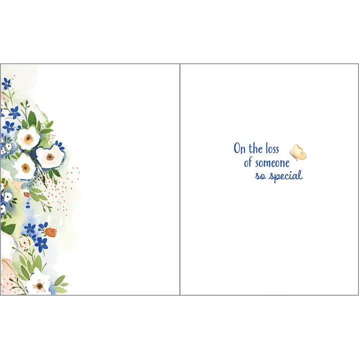 Sympathy Greeting Card - Sweet White Flowers