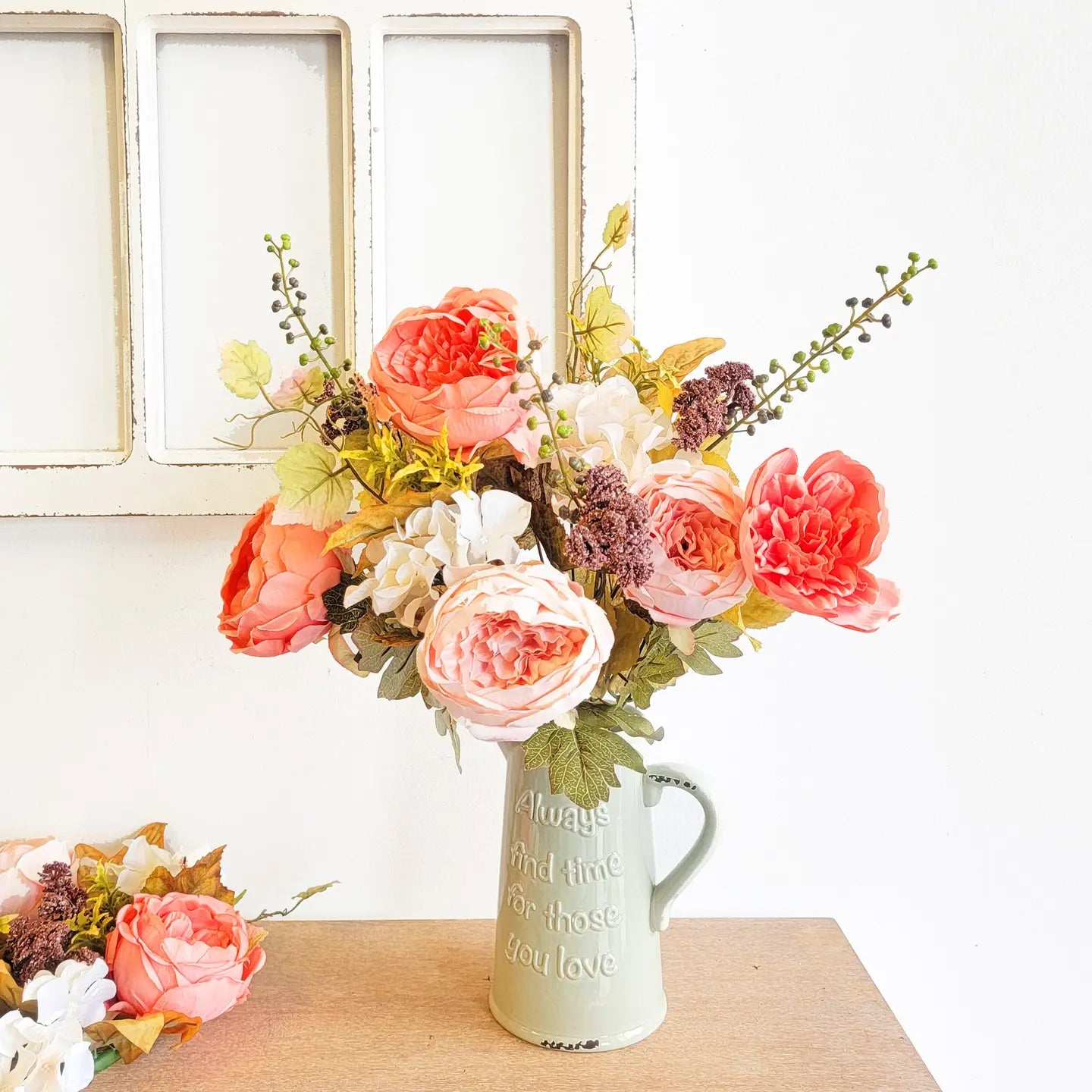 Cabbage Rose Hydrangea Dahlia Berry Mixed Bush