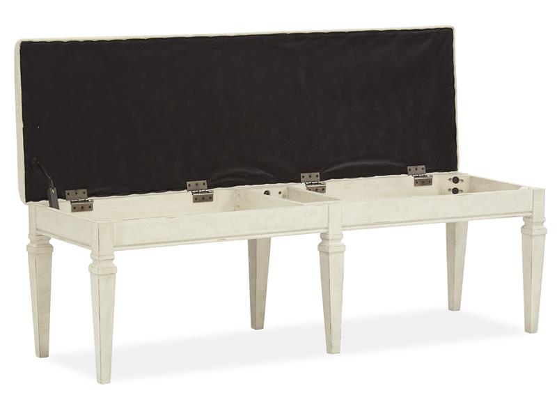 Newport Bench w/Upholstered Seat 56"W x 17"D x 19"H